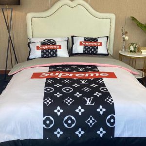 Louis Vuitton Sp Louis Vuitton Logo Brand Bedding Set Luxury Home Decor Bedroom Bedspread