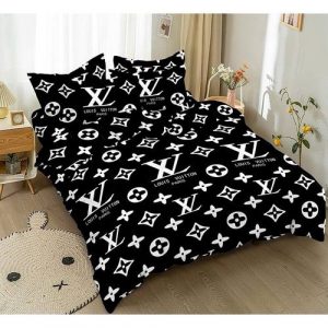 Louis Vuitton Customized Logo Brand Bedding Set Bedroom Bedspread Luxury Home Decor