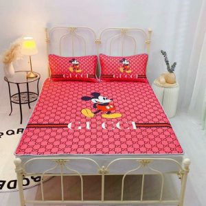 Gucci Logo Brand Bedding Set Luxury Bedroom Home Decor Bedspread