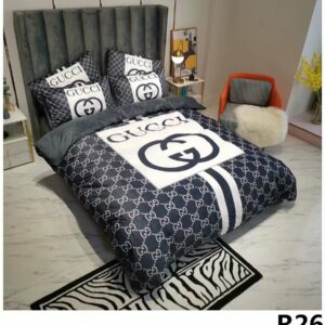 Guccigoldth.Com Logo Brand Bedding Set Bedspread Bedroom Home Decor Luxury