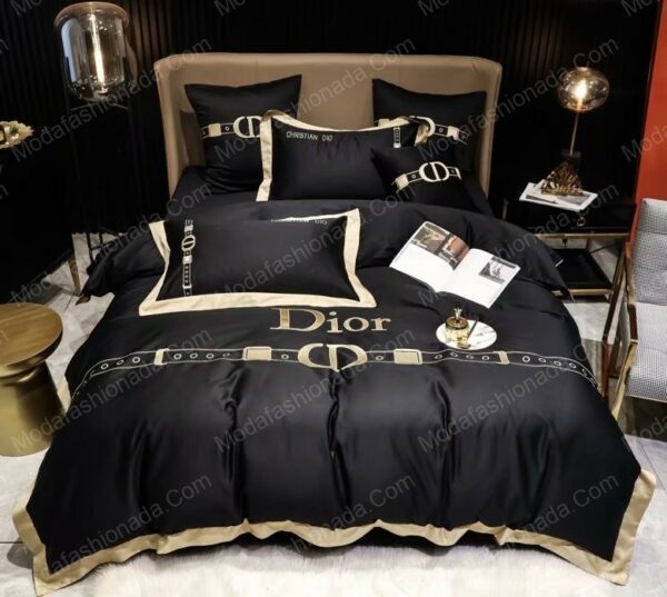Christian Dior Logo Brand Bedding Set Luxury Home Decor Bedspread Bedroom