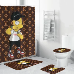 Louis Vuitton Lv Louis Vuitton Monogram Simpson Bathroom Set Luxury Fashion Brand Hypebeast Home Decor Bath Mat