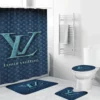 Louis Vuitton Lv Louis Vuitton Blue Stonein Sea Monogram Bathroom Set Luxury Fashion Brand Hypebeast Home Decor Bath Mat