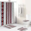 Gucci White Black Red Full Bathroom Set Hypebeast Bath Mat Home Decor Luxury Fashion Brand