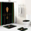 Gucci Black Green Red Full Bathroom Set Bath Mat Home Decor Hypebeast Luxury Fashion Brand