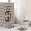 Gucci Beige And Black Bathroom Set Bath Mat Hypebeast Luxury Fashion Brand Home Decor