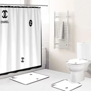 Chanel White And Beautiful Black Bathroom Set Home Decor Hypebeast Bath Mat Luxury Fashion Brand