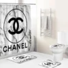 Chanel Black And White Marble Bathroom Set Hypebeast Luxury Fashion Brand Home Decor Bath Mat