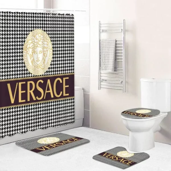 Versace - Style Bathroom Set Luxury Fashion Brand Hypebeast Bath Mat Home Decor
