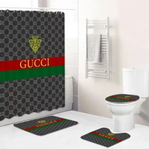 Gucci - Style Bathroom Set Hypebeast Luxury Fashion Brand Bath Mat Home Decor