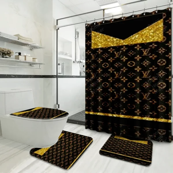 Louis Vuitton Lv Louis Vuitton Bathroom Set Luxury Fashion Brand Hypebeast Home Decor Bath Mat