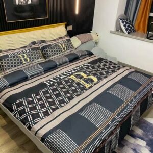 Burberry Logo Brand Bedding Set Bedroom Luxury Bedspread Home Decor