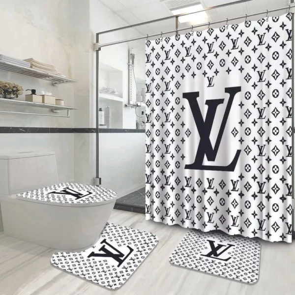 Louis Vuitton Lv Louis Vuitton Bathroom Set Bath Mat Hypebeast Home Decor Luxury Fashion Brand