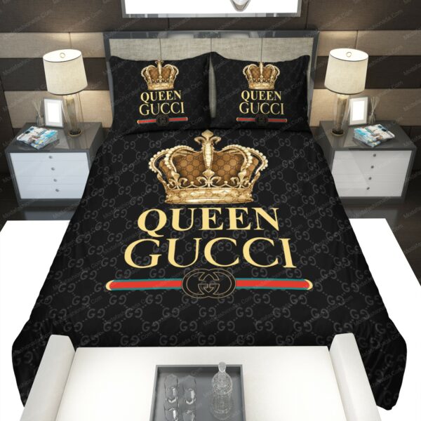 Gucci Logo Brand Bedding Set Home Decor Bedspread Luxury Bedroom