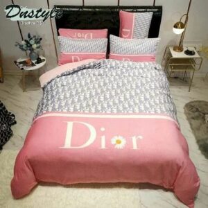 Dior Logo Brand Bedding Set Bedroom Home Decor Luxury Bedspread