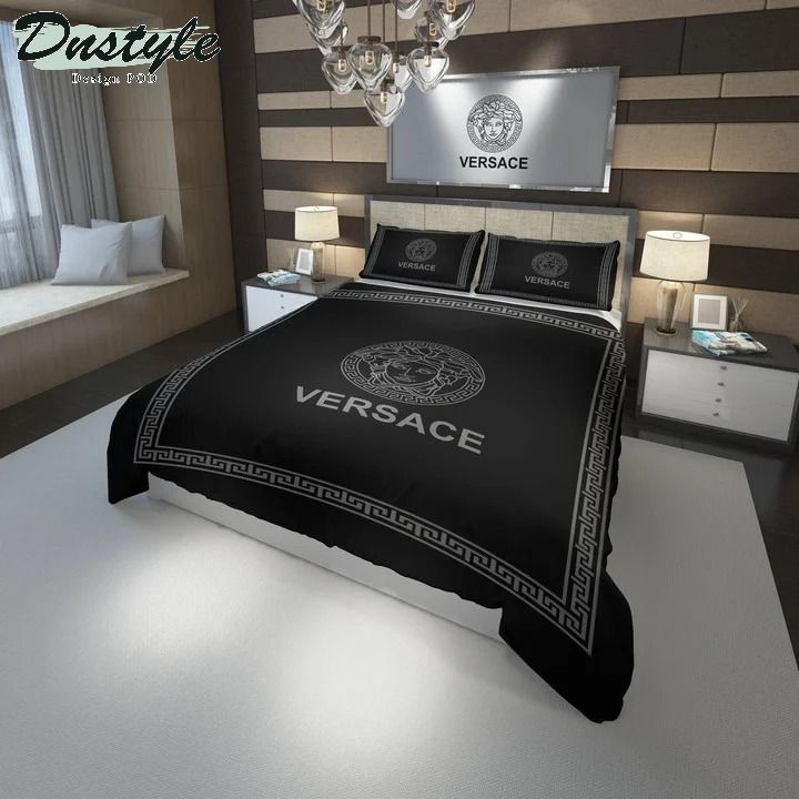 England Versace Logo Brand Bedding Set Luxury Bedroom Home Decor Bedspread