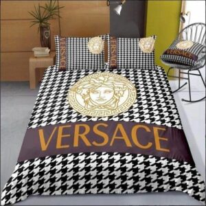 Versace Logo Brand Bedding Set Home Decor Bedroom Bedspread Luxury