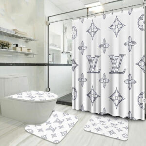 Louis Vuitton Lv White Bathroom Set Home Decor Luxury Fashion Brand Hypebeast Bath Mat