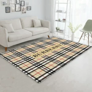 Burberry Rectangle Rug Luxury Fashion Brand Door Mat Home Decor Area Carpet