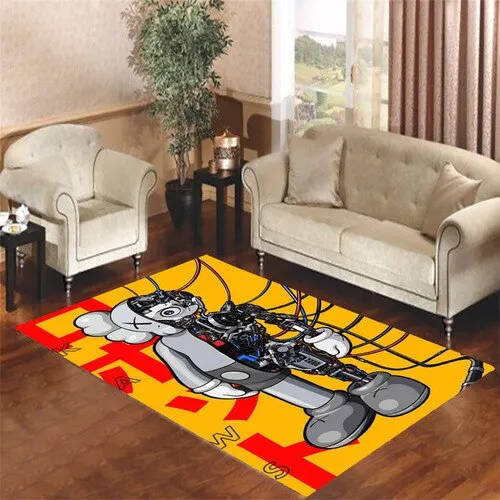 Kaws yellow cartoon s Rectangle Rug Door Mat Luxury Home Decor Area Carpet Fashion Brand