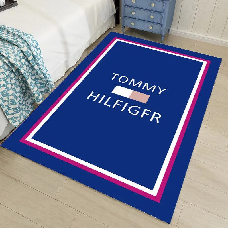 Tommy hilfiger Rectangle Rug Door Mat Luxury Area Carpet Fashion Brand Home Decor