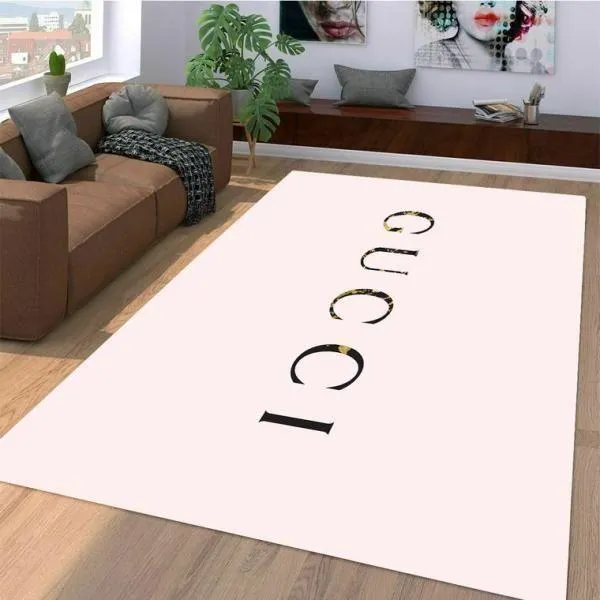 Gucci Rectangle Rug Luxury Area Carpet Home Decor Door Mat Fashion Brand
