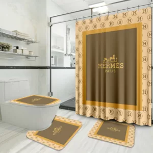 Hermes Preium Bathroom Set Home Decor Bath Mat Luxury Fashion Brand Hypebeast