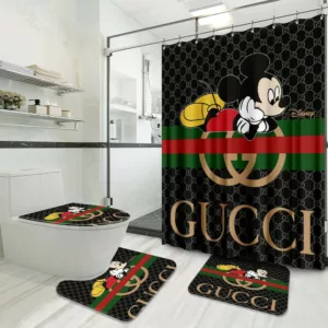 Gucci Mickey Bathroom Set Bath Mat Luxury Fashion Brand Home Decor Hypebeast