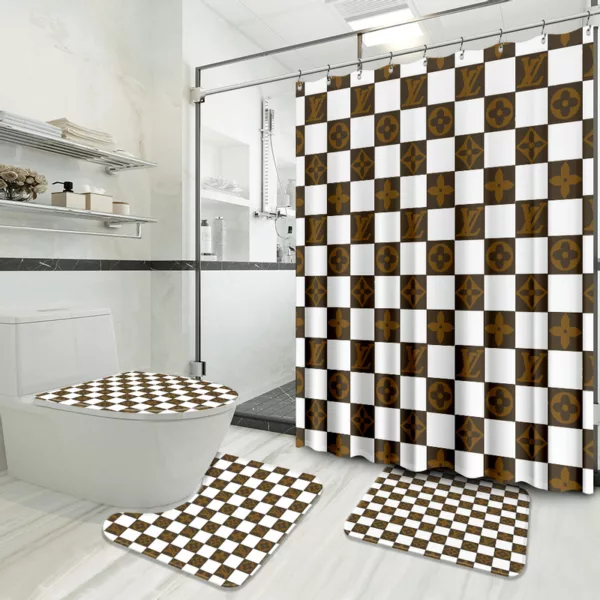 Louis Vuitton Caro Bathroom Set Home Decor Bath Mat Luxury Fashion Brand Hypebeast