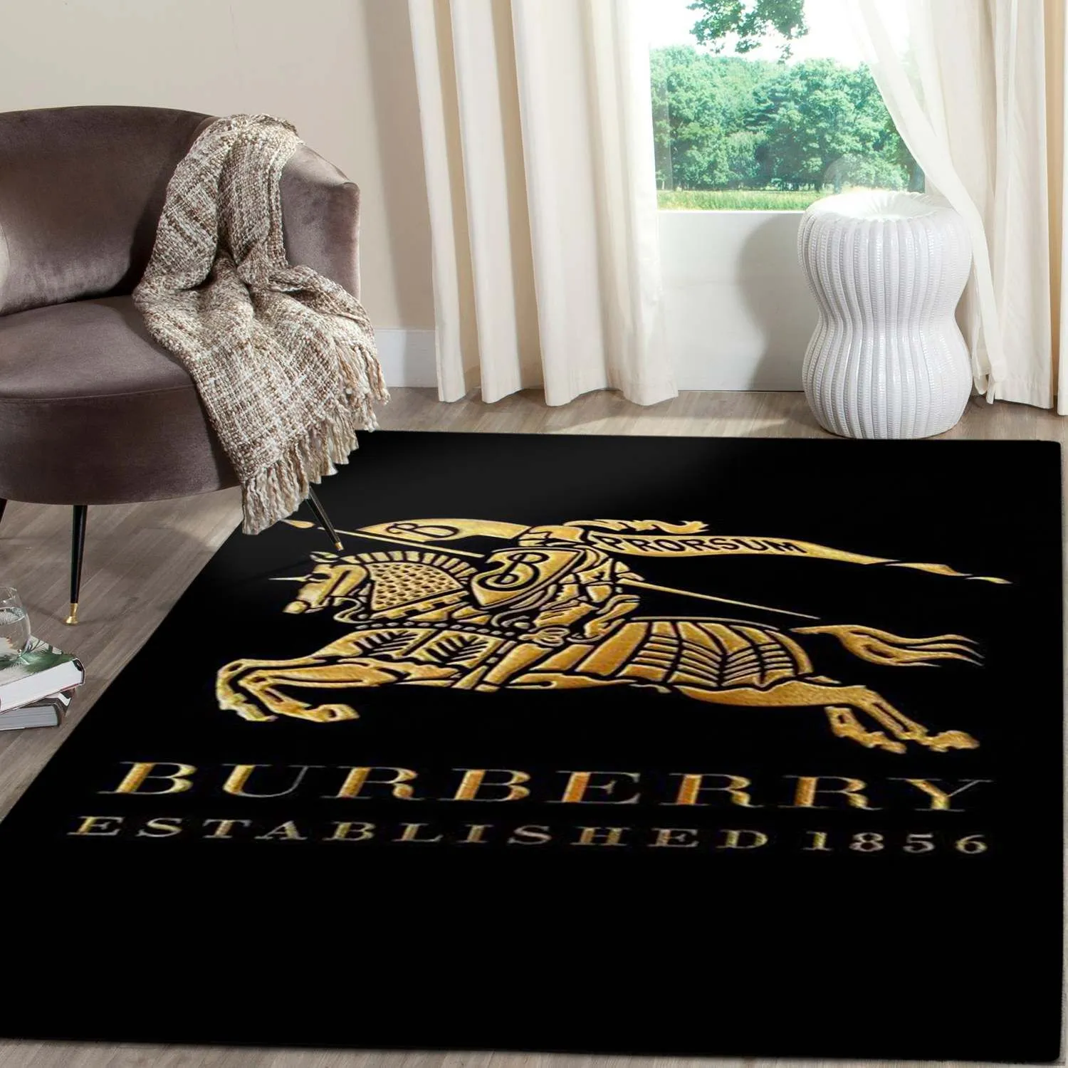 Burberry big Rectangle Rug Door Mat Fashion Brand Luxury Home Decor Area Carpet