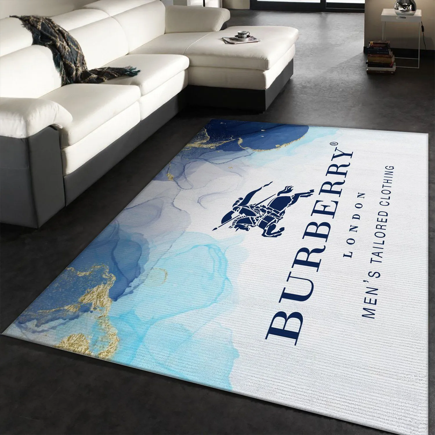 Burberry Rectangle Rug Luxury Home Decor Door Mat Area Carpet Fashion Brand