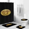 Versace Goldenin Mistic Black Bathroom Set Hypebeast Luxury Fashion Brand Home Decor Bath Mat