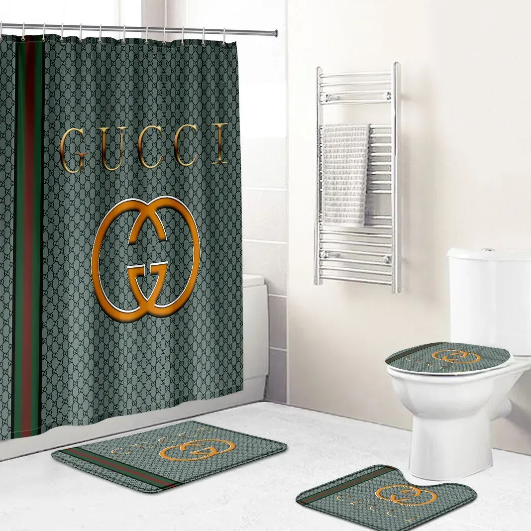 Gucci Bathroom Set Luxury Fashion Brand Bath Mat Hypebeast Home Decor