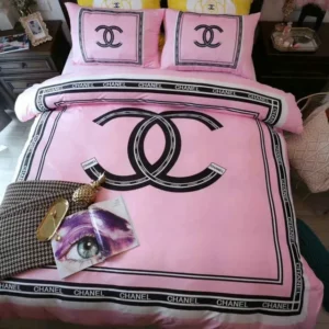 Chanel Pinky Logo Brand Bedding Set Bedroom Home Decor Luxury Bedspread