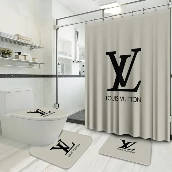 Louis Vuitton Bathroom Set Luxury Fashion Brand Bath Mat Home Decor Hypebeast
