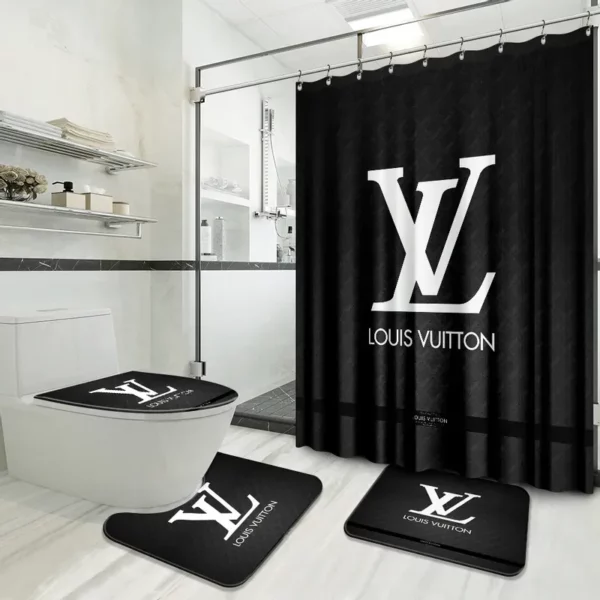Louis Vuitton Bathroom Set Luxury Fashion Brand Home Decor Hypebeast Bath Mat