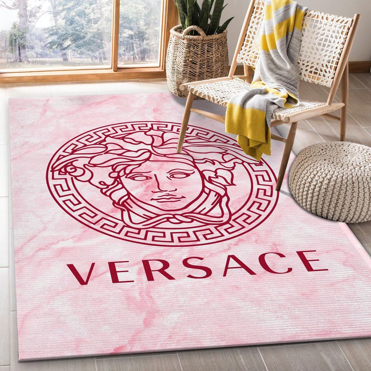 Versace Rectangle Rug Home Decor Area Carpet Luxury Fashion Brand Door Mat