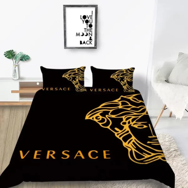 Gianni Versace Logo Brand Bedding Set Bedroom Luxury Bedspread Home Decor