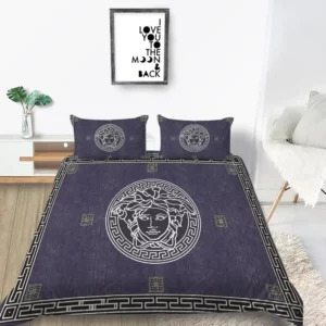 Versace Logo Brand Bedding Set Bedroom Bedspread Luxury Home Decor