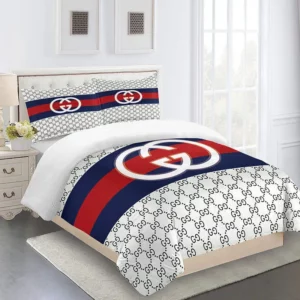 Gucci Logo Brand Bedding Set Bedroom Luxury Home Decor Bedspread