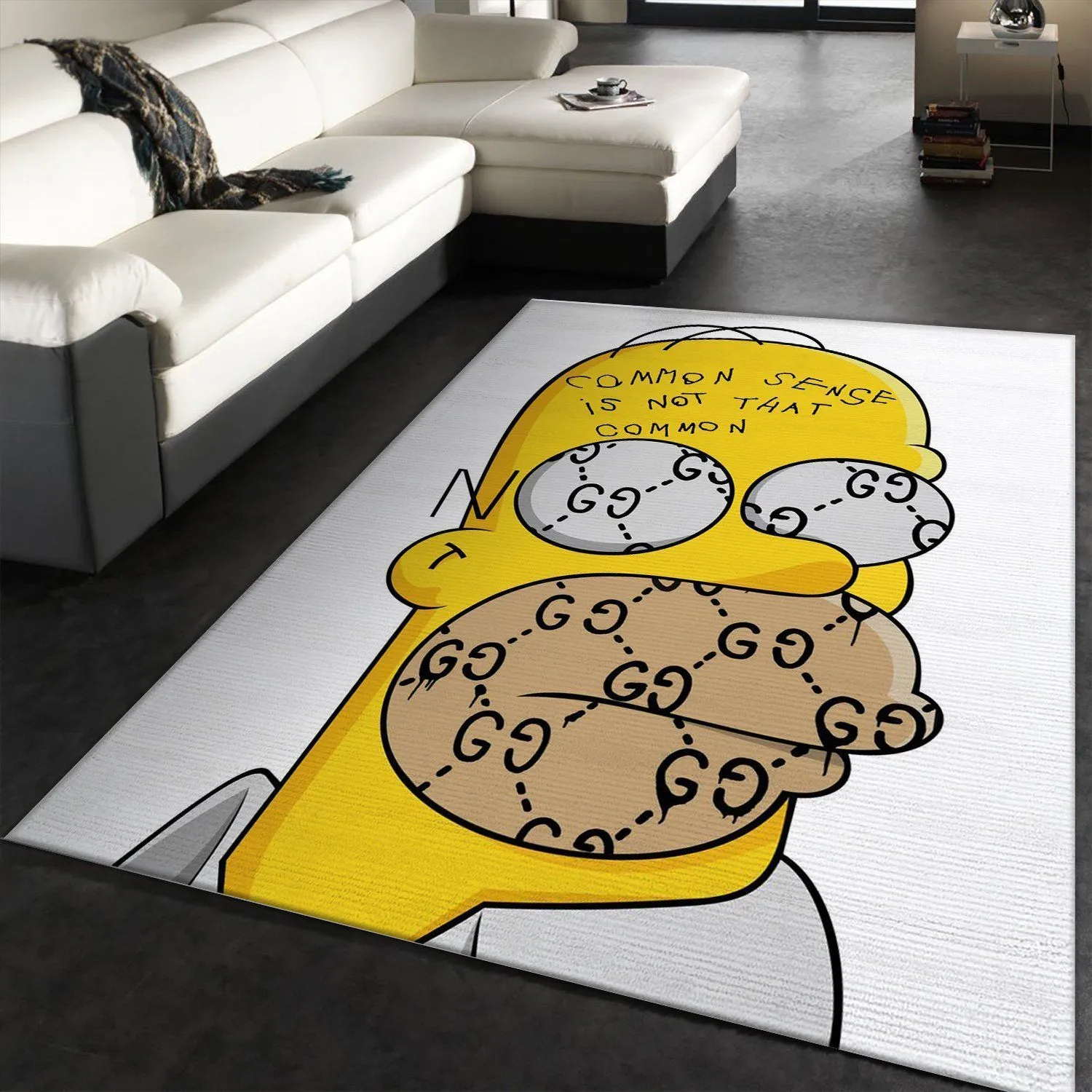 Gucci the simpsons Rectangle Rug Door Mat Area Carpet Fashion Brand Home Decor Luxury