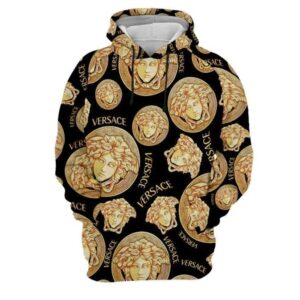 Gianni Versace Black Gold Type 1115 Luxury Hoodie Outfit Fashion Brand