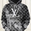 Louis Vuitton Black Grey Lv Type 923 Luxury Hoodie Outfit Fashion Brand