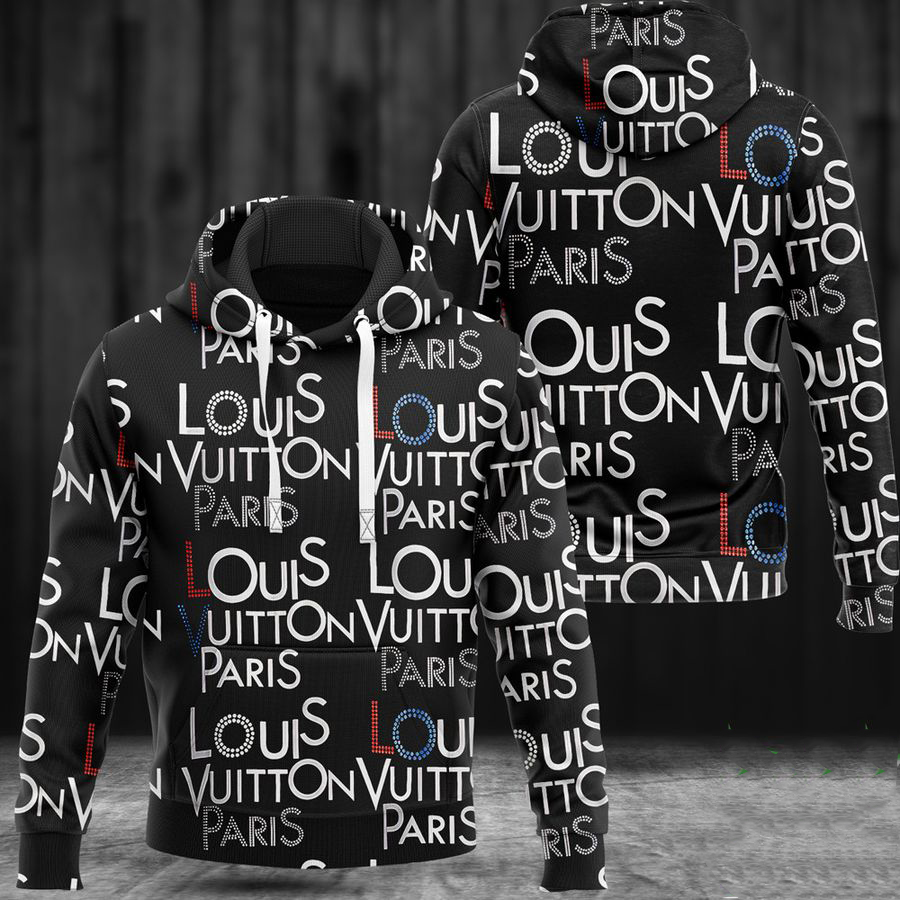 Louis Vuitton Black Lv Type 915 Luxury Hoodie Fashion Brand Outfit