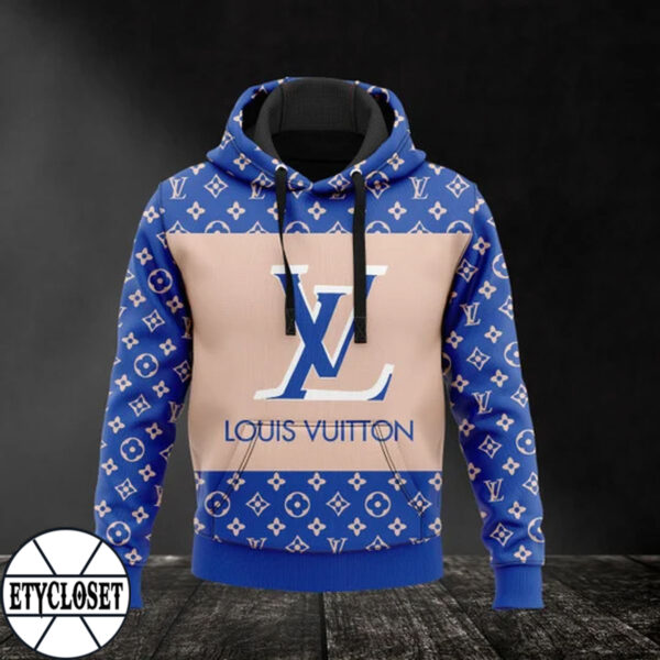 Louis Vuitton Blue Lv Type 904 Luxury Hoodie Outfit Fashion Brand