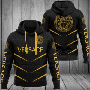 Gianni Versace Black Type 800 Luxury Hoodie Outfit Fashion Brand