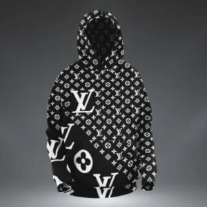 Louis Vuitton Black Type 649 Hoodie Outfit Fashion Brand Luxury