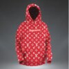 Louis Vuitton Supreme Red Type 599 Luxury Hoodie Fashion Brand Outfit