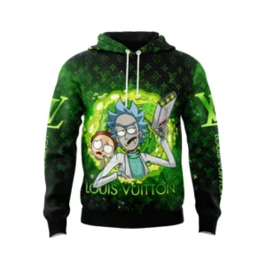 Louis Vuitton Rick And Morty Emerald Green Type 574 Hoodie Outfit Fashion Brand Luxury