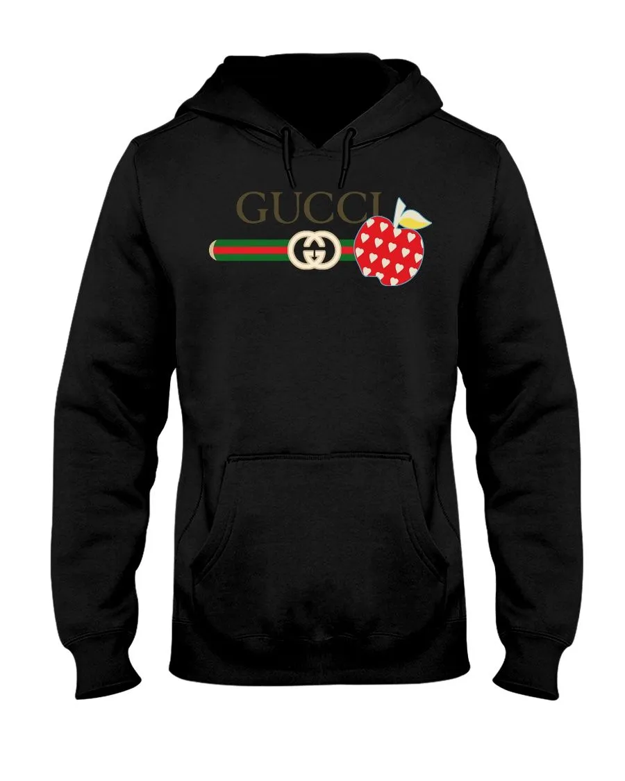 Gucci Apple Black Type 555 Luxury Hoodie Outfit Fashion Brand